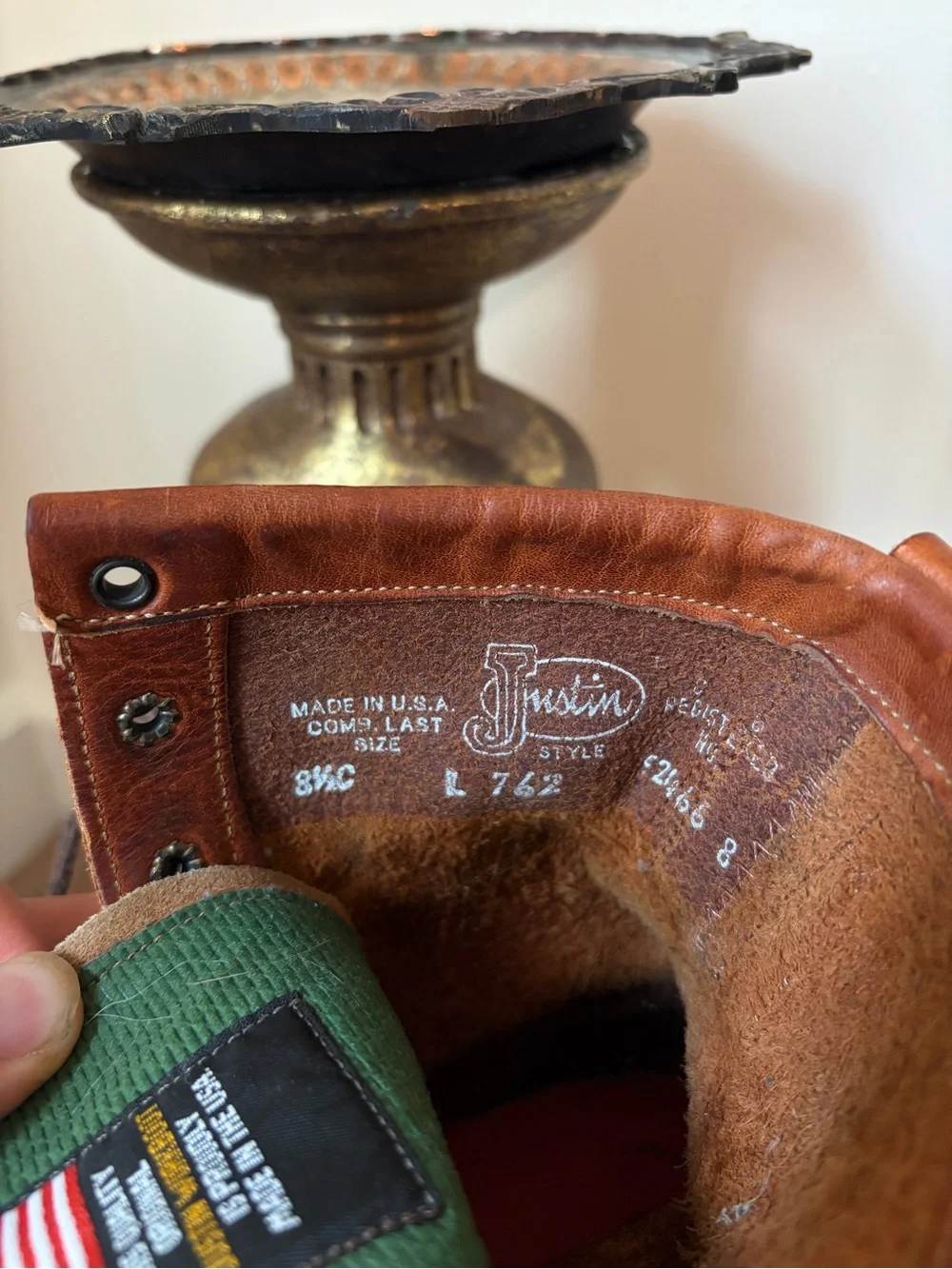Justin Body Comfort Brown Leather Lace-Up Work Boots